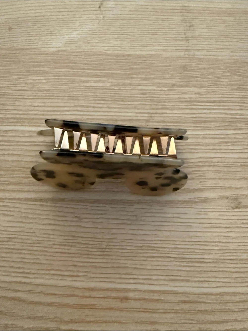 Tortoiseshell Mickey Hair Clip - Neutral Brown Pattern